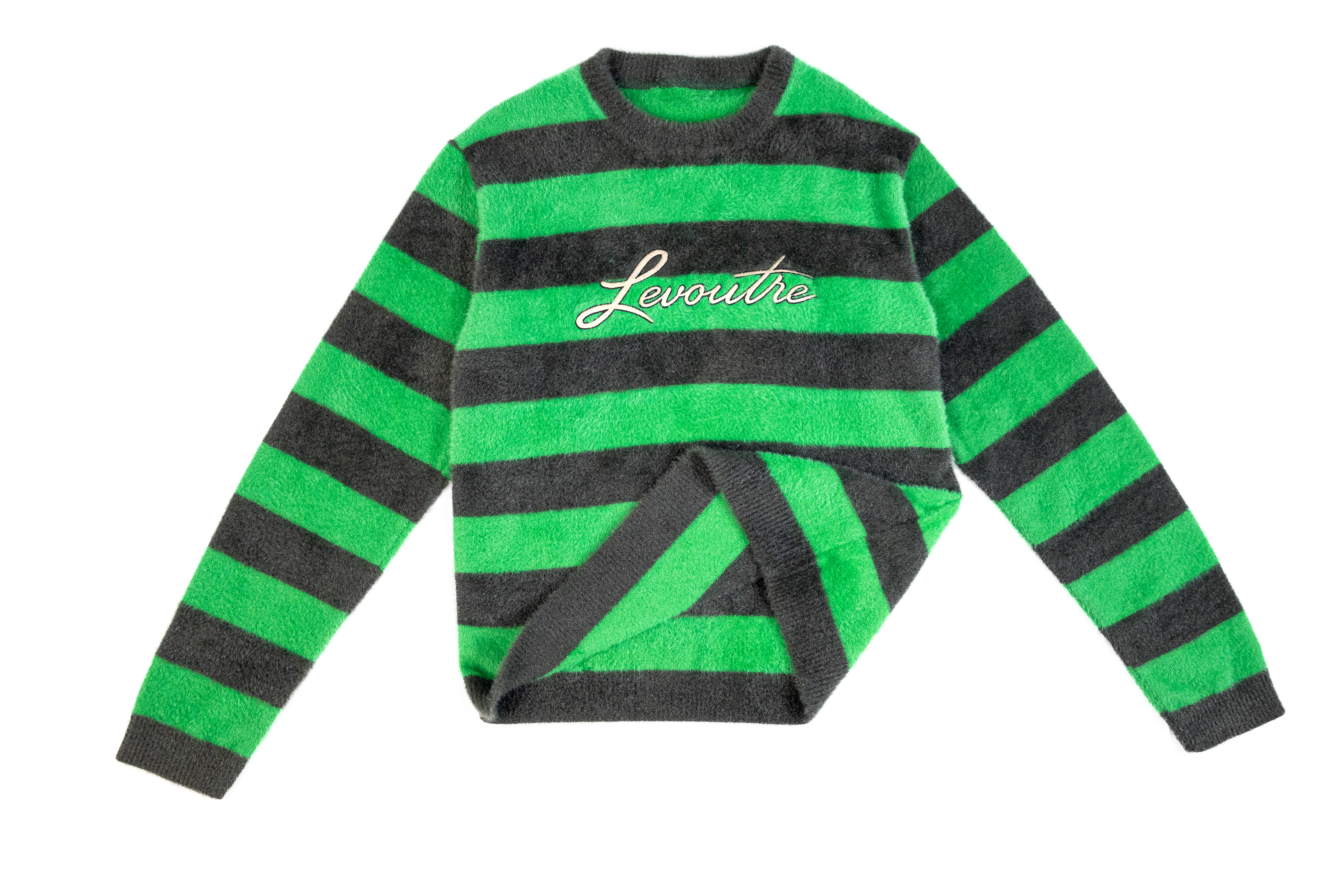 Spring Green Striped Mohair Sweater – LEVOUTRE